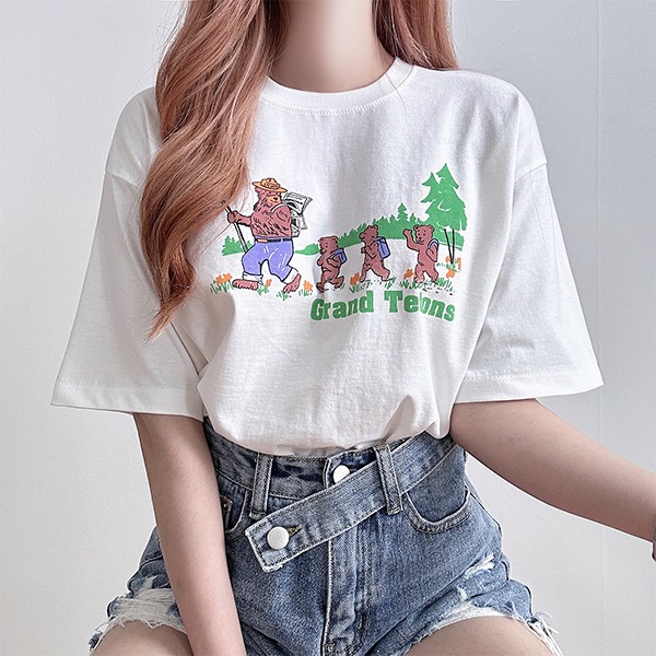 베어패밀리 루즈핏 반소매 티셔츠